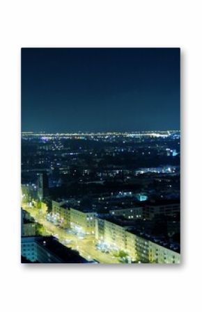 Miasto z lotu ptaka nocą