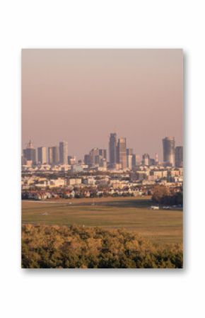 Panorama warszawy jesień