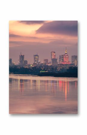 Warsaw Skyline by Night - Panorama Warszawy nocą