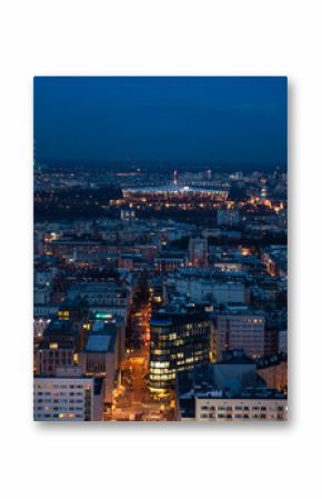 Warszawa warsaw noc nocą osiedle panorama