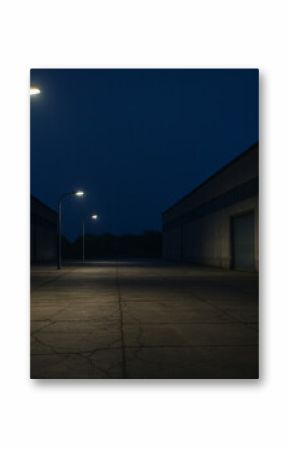 Budynki przemysłowe nocą