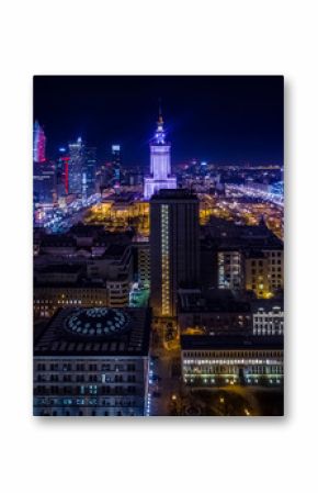 Warszawa nocą