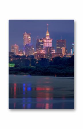 Warsaw Skyline by Night - Panorama Warszawy nocą