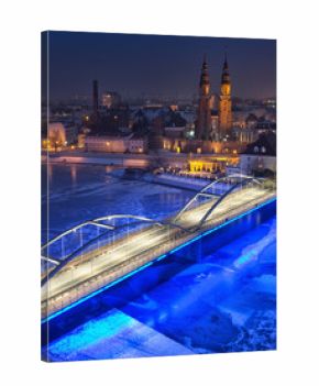 Opole city Silesia Poland with night and day photography, Nocą miasto śląsk.