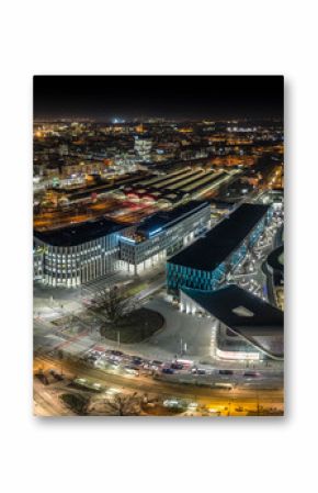Wroclavia, Wrocław at night drone shot