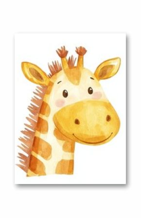 The watercolour zebra is an animal illustration for children in the safari theme