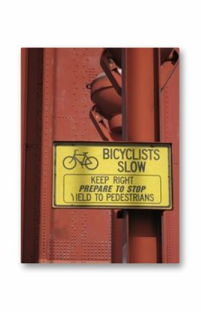 Sign on the Golden Gate Bridge