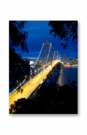 Bay Bridge after sunset