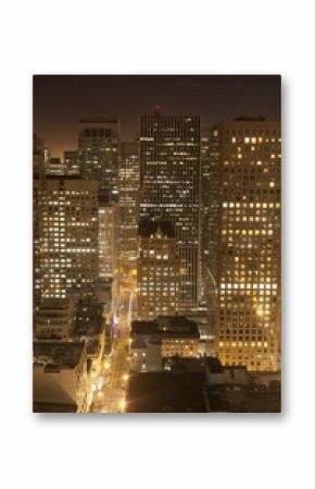 aerial of San Francisco by night