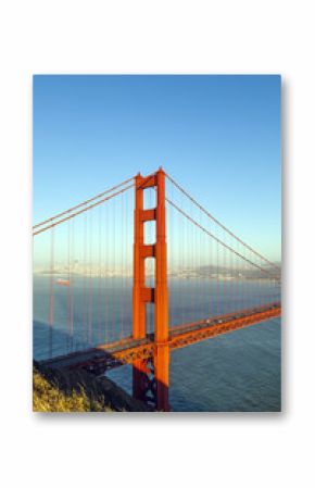 famous San Francisco Golden Gate bridge in late afternoon light