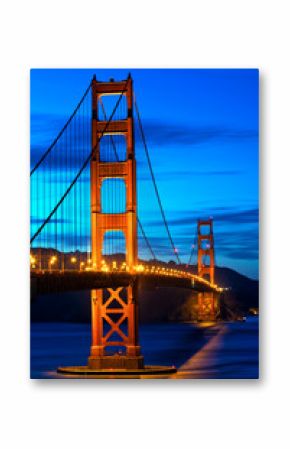 Golden Gate Bridge at sunset, San Francisco, US