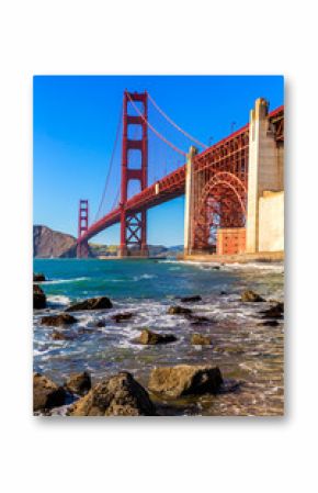 San Francisco Golden Gate Bridge Marshall beach California