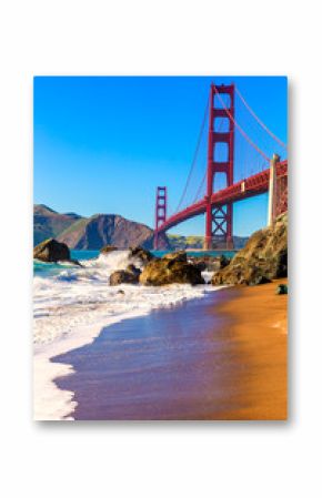 San Francisco Golden Gate Bridge Marshall beach California