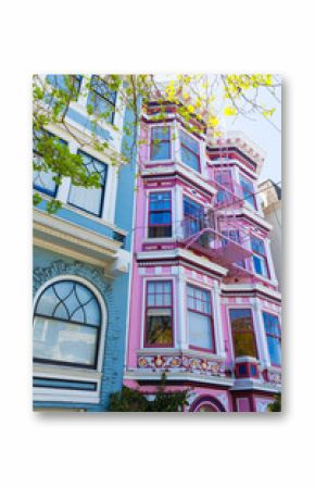 San Francisco Victorian houses in Haight Ashbury California