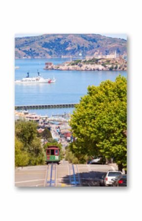Summer view of Hyde street and San Francisco tram
