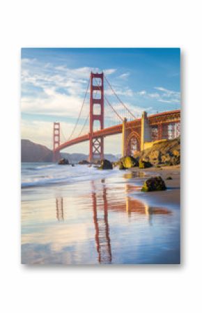 Golden Gate Bridge at sunset, San Francisco, California, USA