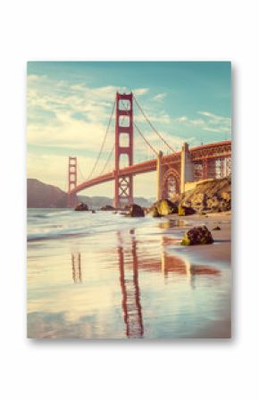 Golden Gate Bridge at sunset, San Francisco, California, USA