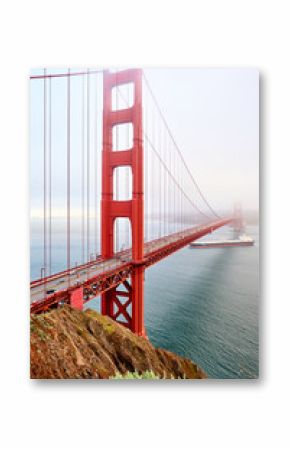 Golden Gate Bridge view at foggy day