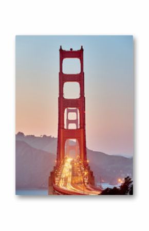 Golden Gate Bridge at sunset, San Francisco, California