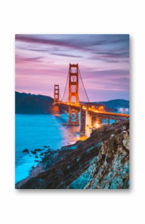 Golden Gate Bridge at twilight, San Francisco, California, USA