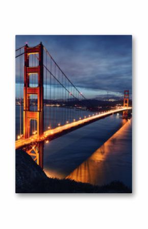 Golden Gate Bridge and San Francisco lights