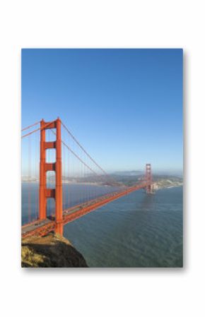 famous San Francisco Golden Gate bridge in late afternoon light