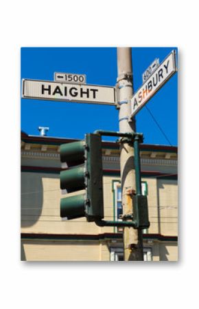 San Francisco Haight Ashbury street sign junction California