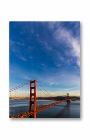 San Francisco Golden Gate Bridge and cityscape at sunset