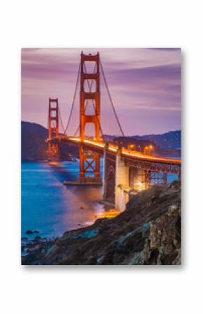 Golden Gate Bridge at twilight, San Francisco, California, USA