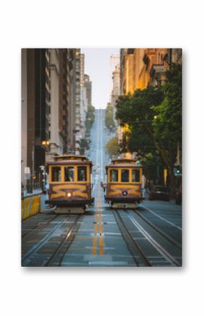 San Francisco Cable Cars on California Street, California, USA