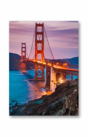 Golden Gate Bridge at twilight, San Francisco, California, USA