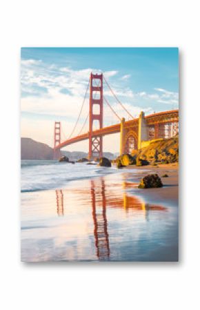 Golden Gate Bridge at sunset, San Francisco, California, USA