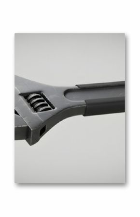 3D Render of Adjustable Wrench with Black Handle