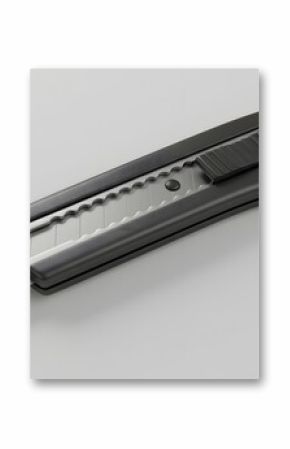 Black Utility Knife with Retractable Blade - 3D Render