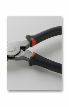 Professional Combination Pliers with Black and Orange Handles - 3D Render