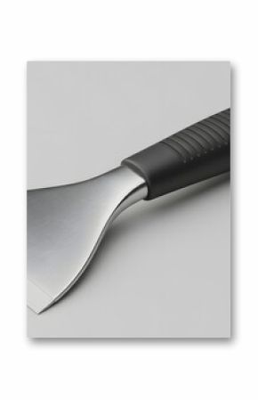 Professional-Grade Stainless Steel Putty Knife with Ergonomic Black Handle