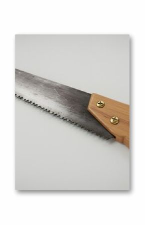 Vintage Hand Saw with Wooden Handle - 3D Render