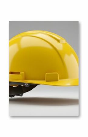 Yellow Hard Hat: Construction Safety Helmet 3D Render