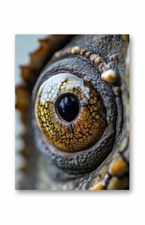 Up-close view of an iguana's eye
