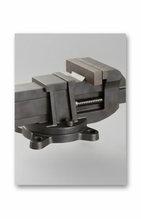 3D Render of a Metal Vise, Industrial Tool, Workshop Equipment