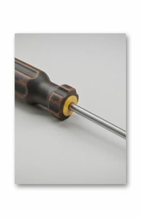 3D Render of a Vintage-Style Screwdriver with Dark Brown Handle