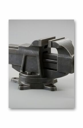 3D Render of a Sturdy Metal Vise, Industrial Tool