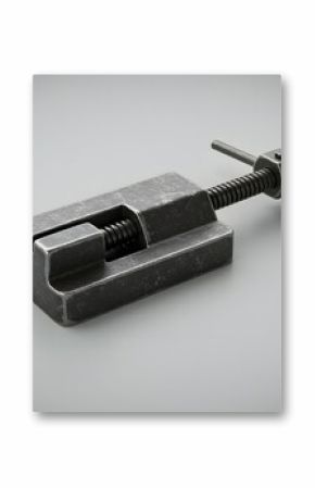 3D Render of a Vintage Metal Clamp, Industrial Tool, Mechanical Device