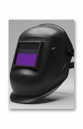 Black Welding Helmet with Purple Shade - Safety Gear for Welders