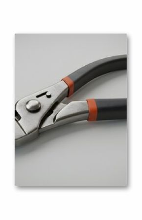 Professional Slip Joint Pliers with Black and Orange Handles - 3D Render