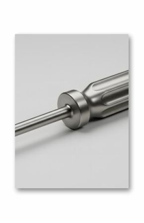 Sleek Metallic Screwdriver - Precision Tool Stock Photo