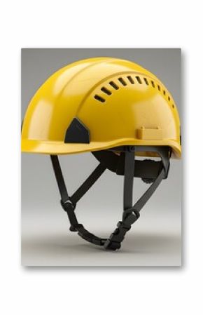 Yellow Safety Helmet: Industrial Construction Head Protection