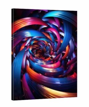 Colorful swirling abstract sculpture