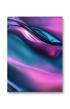Abstract fluid 3D render in poster art style with vibrant colors and smooth textures.