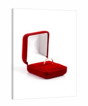 wedding ring on white background